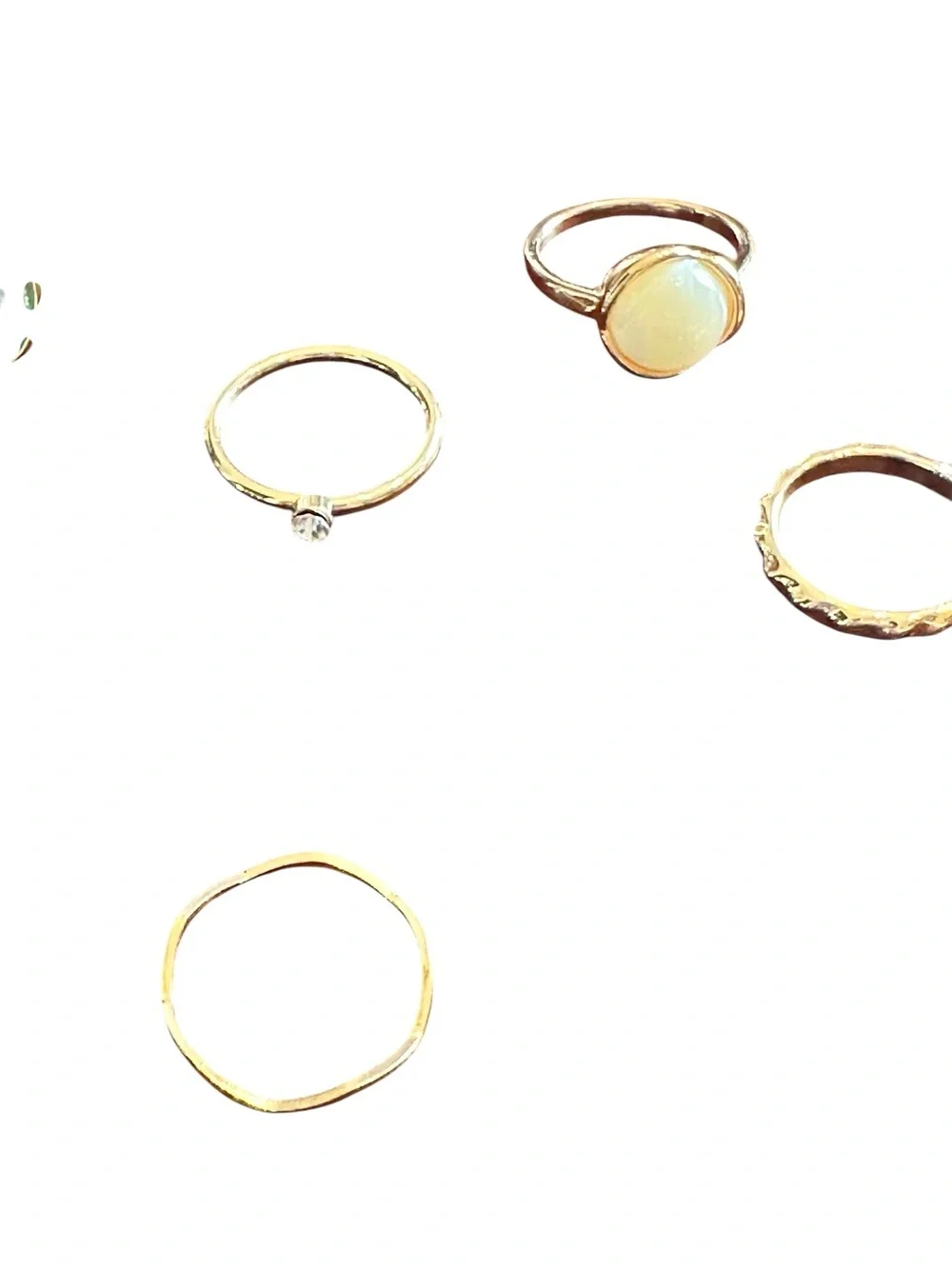 6 Piece Gold Ring Set Varying Styles